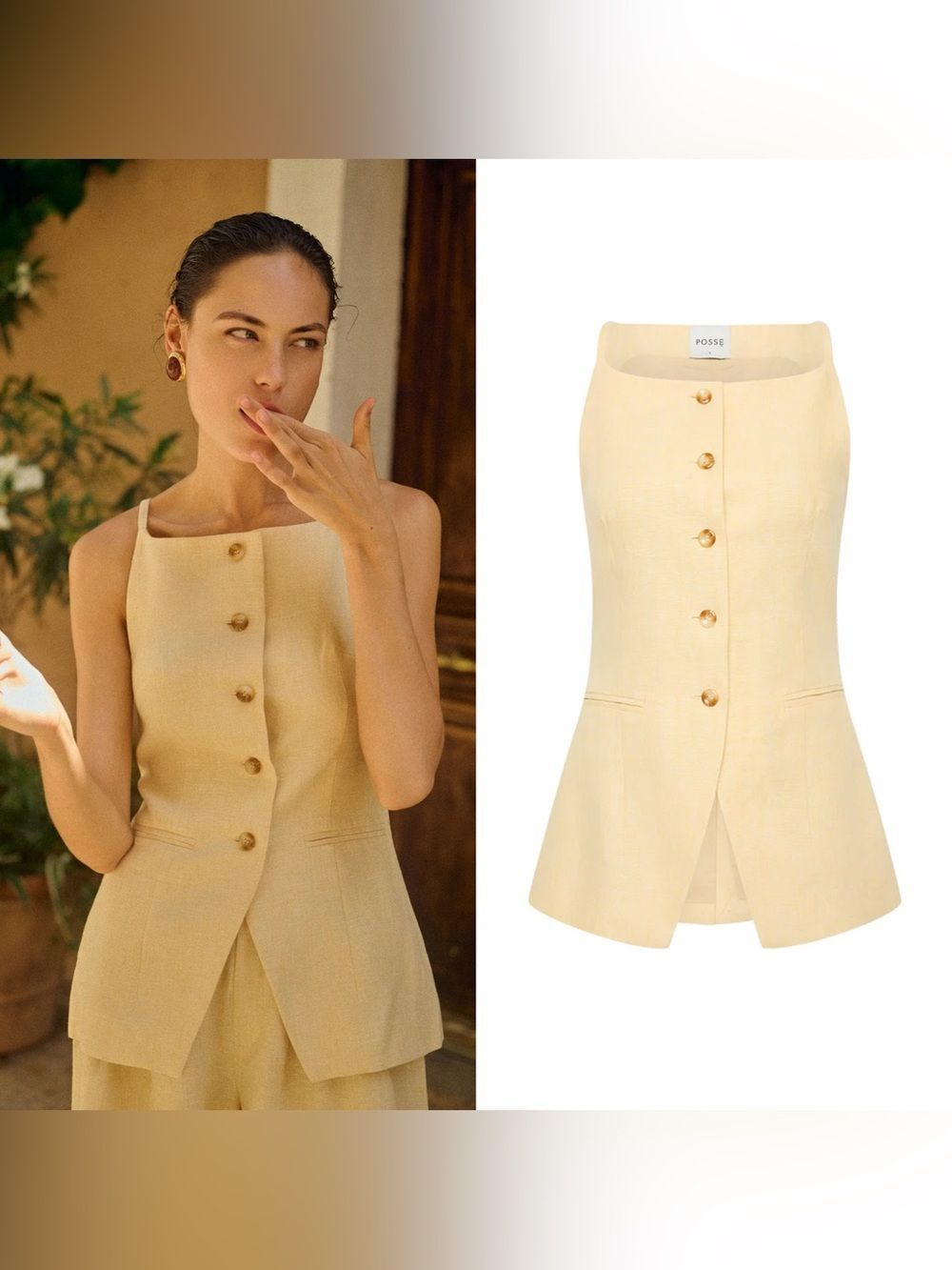 NWT POSSE Nancy Gilet in “Dusty Citron”